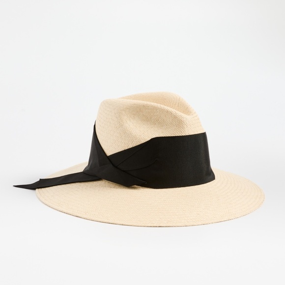 Freya Gardenia Woven Straw Hat Natural Black S/M - Picture 1 of 4